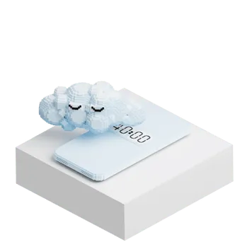 A cute cloud showing you to put down your phone and chill